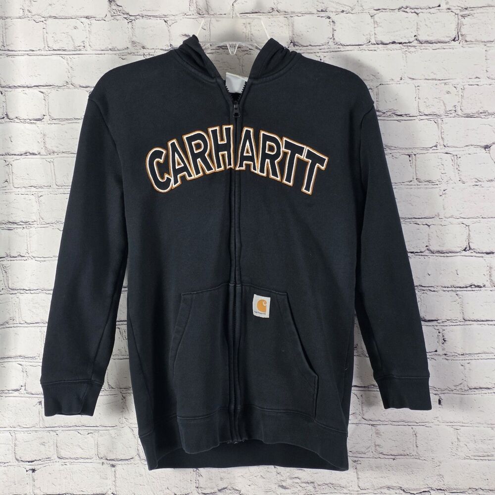 Carhartt Youth Large (14-16) Black Full-Zip Hoodie